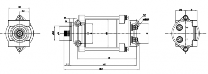 Ισχυρή μηχανή αναρρίχησης 12VDC 24VDC 130VDC 162VDC μέχρι 10000 περιστροφές/λεπτό 0