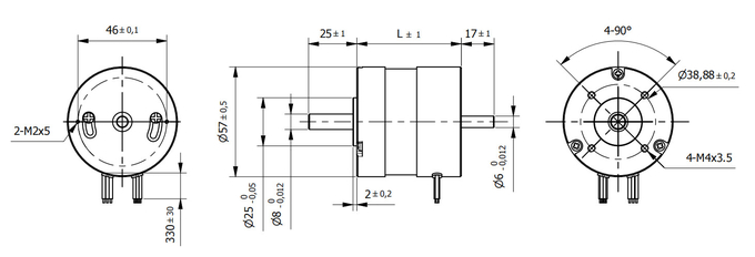 6000rpm υψηλή μηχανή W5795 αυτοκινήτων BLDC ροπής ηλεκτρική αυτοκίνητη 0